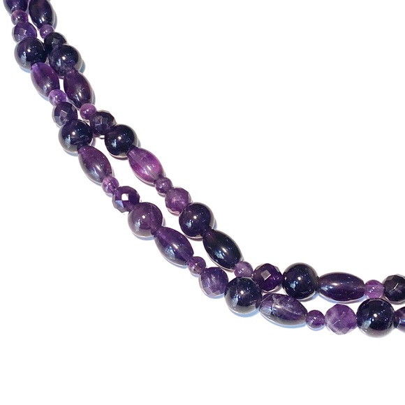 Jay King 925 Amethyst Purple Double Strand Beaded Necklace - Picture 8 of 16